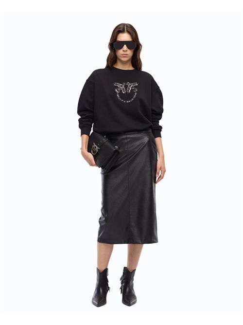 Felpa con logo Love Birds gioiello PINKO | 100534A3JQ/Z99
